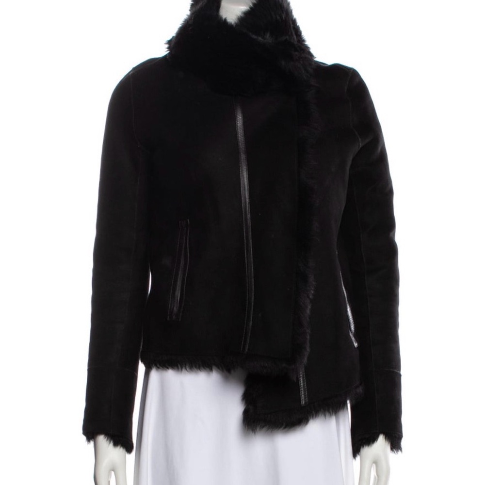 Yves Salomon Black Teddy Jacket